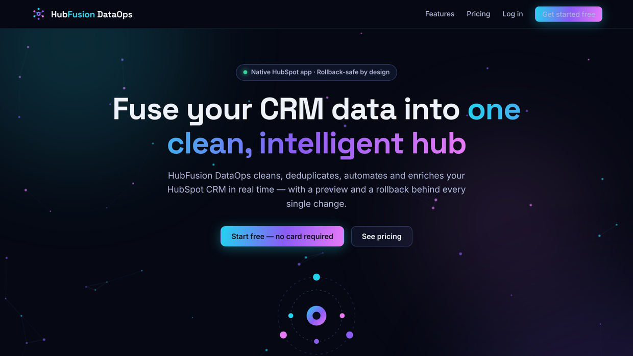HubFusion DataOps home page