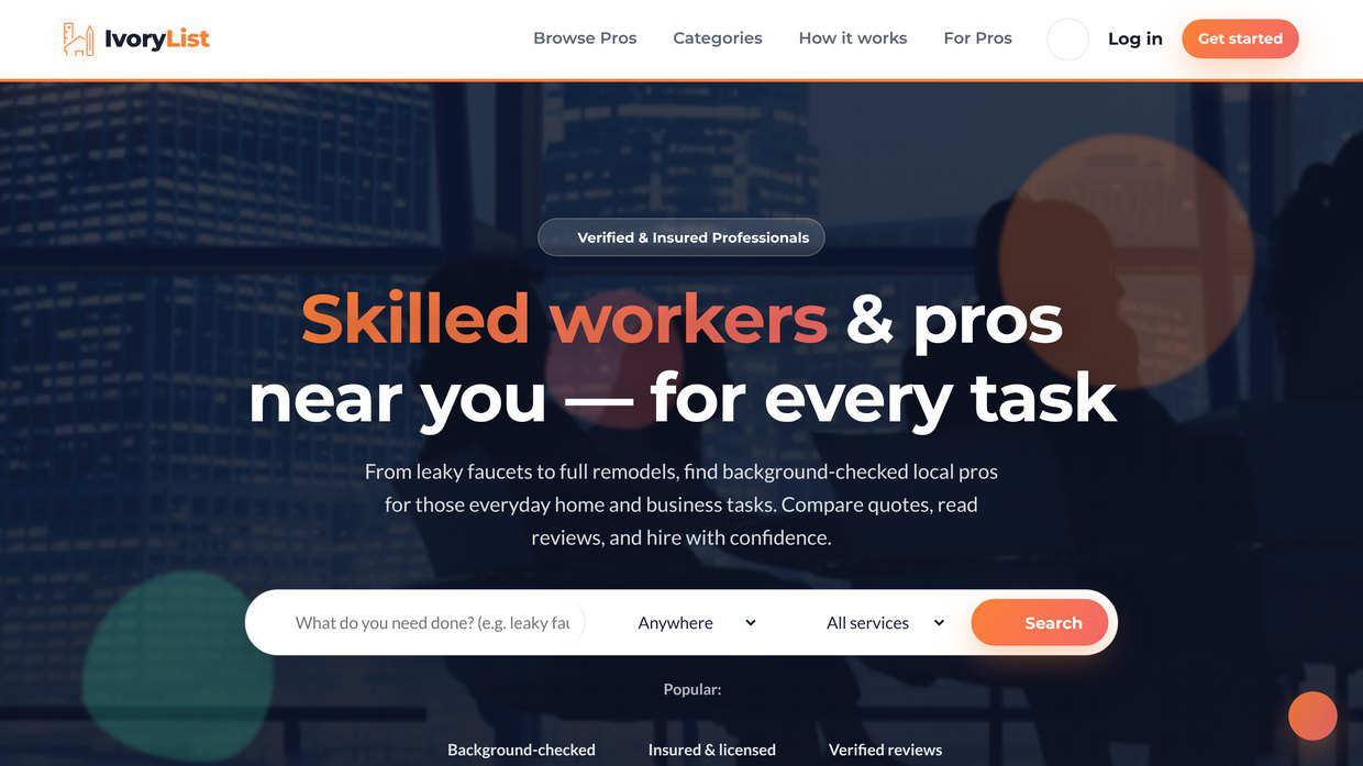 IvoryList home page